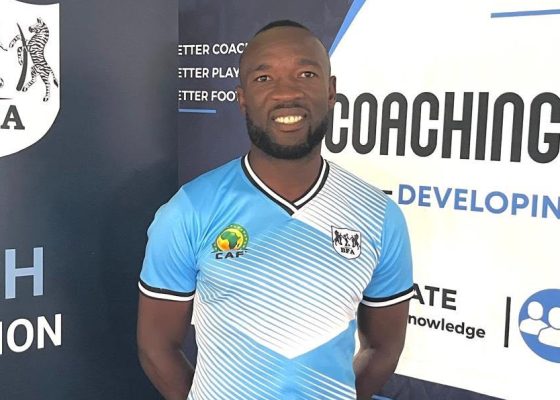 Nkana FC assistant coach Donashano Malama in Botswana for course