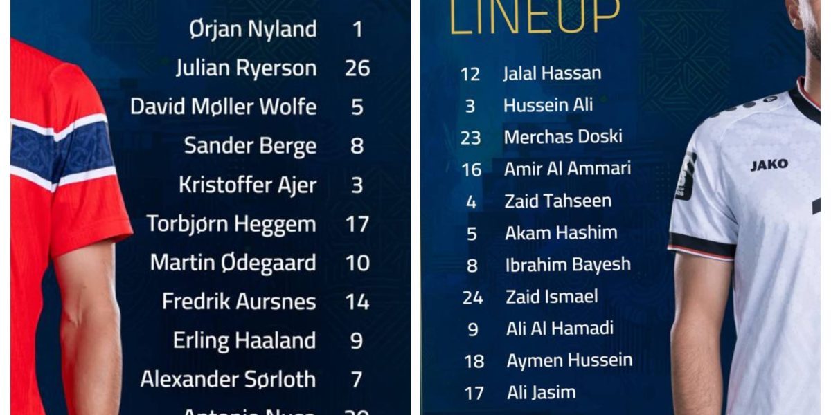 2026 FIFA WORLD CUP: Norway and Iraq confirmed lineup for Group I Clash