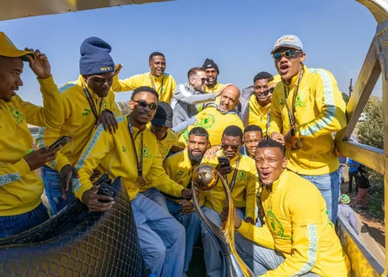 African champions parade CAF Champions League trophy to thousands of fans in Pretoria