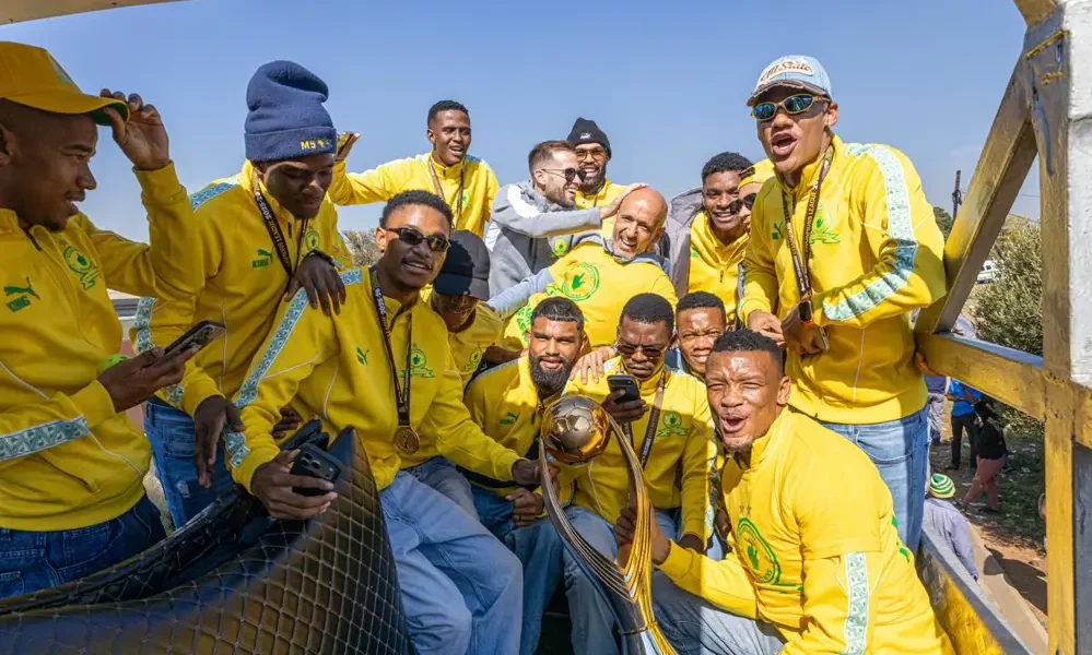 African champions parade CAF Champions League trophy to thousands of fans in Pretoria