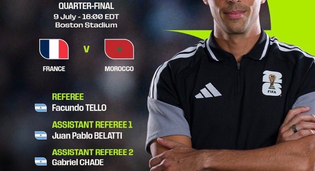 2026 FIFA World Cup: FIFA Confirms Five Argentine Match Officials for France–Morocco Clash