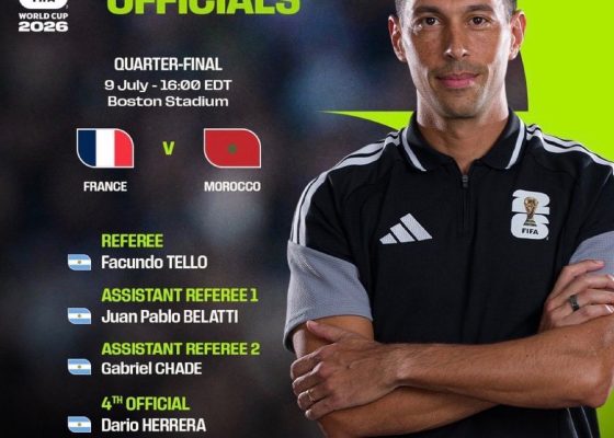 2026 FIFA World Cup: FIFA Confirms Five Argentine Match Officials for France–Morocco Clash