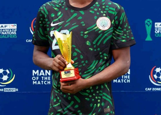 WAFU B U-20: Eagles’ Adeleke Wins Man of the Match Award After Match-Winning Brace