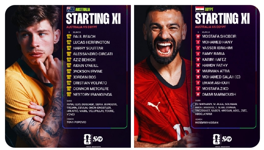 2026 FIFA World Cup : Egypt Vs Australia Confirmed Line Up