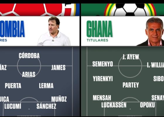 2026 FIFA WORLD CUP: Colombia and Ghana confirmed lineup