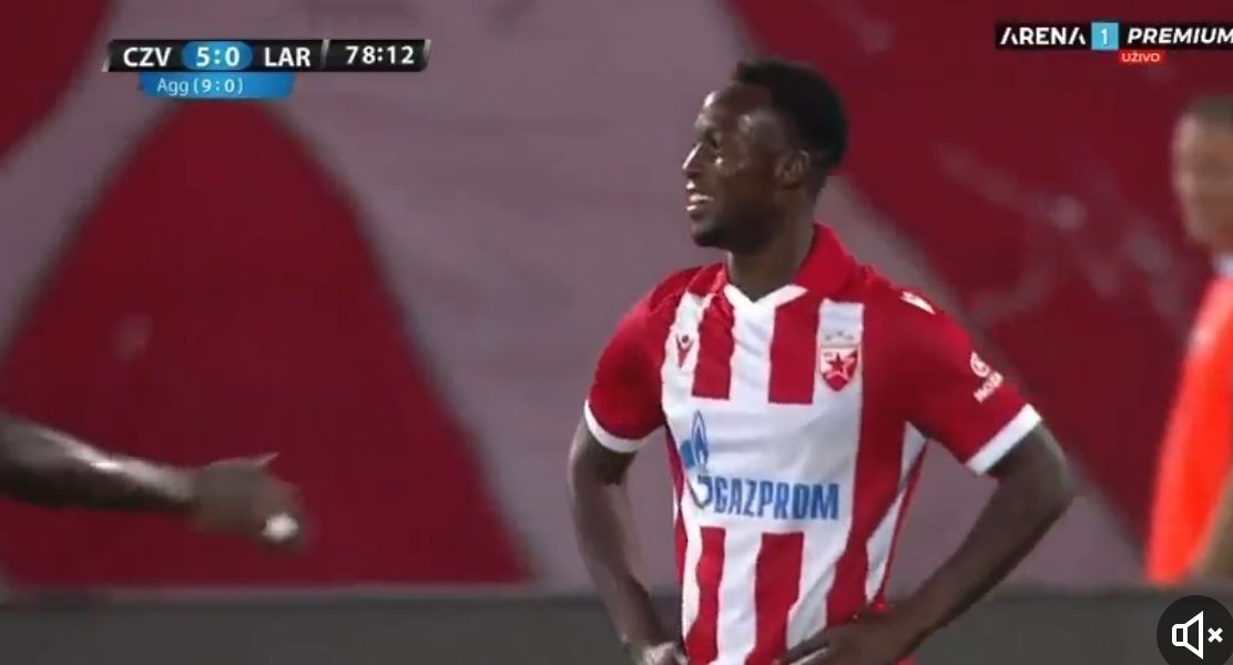 Osman Bukari on Target as Red Star Cruise Past Larne in Champions League Qualifier