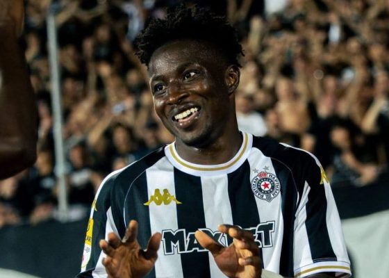 Ibrahim Zubairu Scores First League Goal as Partizan Belgrade Cruise to Victory