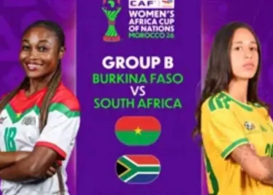 WAFCON 2026: Official lineups for Burkina faso vs South Africa