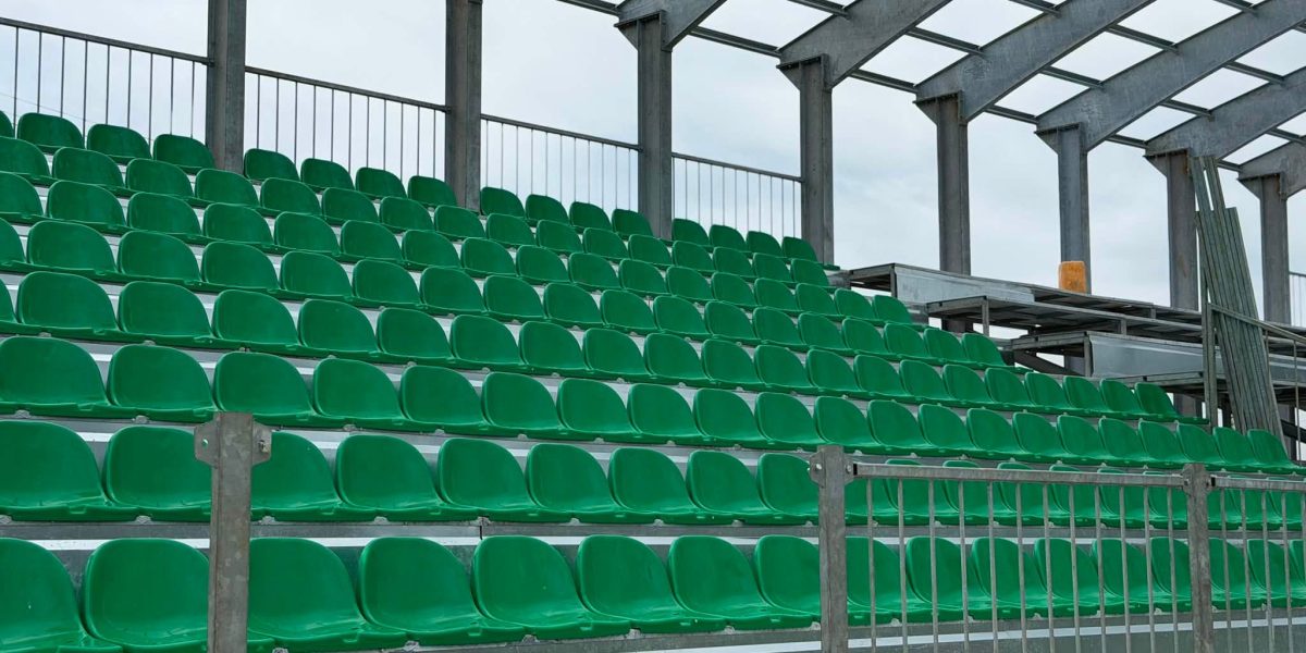 SLFA President Babadi Kamara inspects progress of 435-Seater Pavilion at Technical Centre