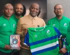 Lesotho technical team pays courtesy call to coach Pitso Mosimane