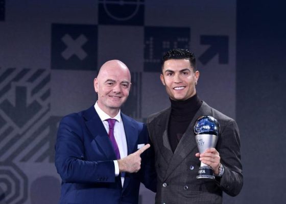 Cristiano Ronaldo gets Gianni Infantino’s support for 1,000 goals