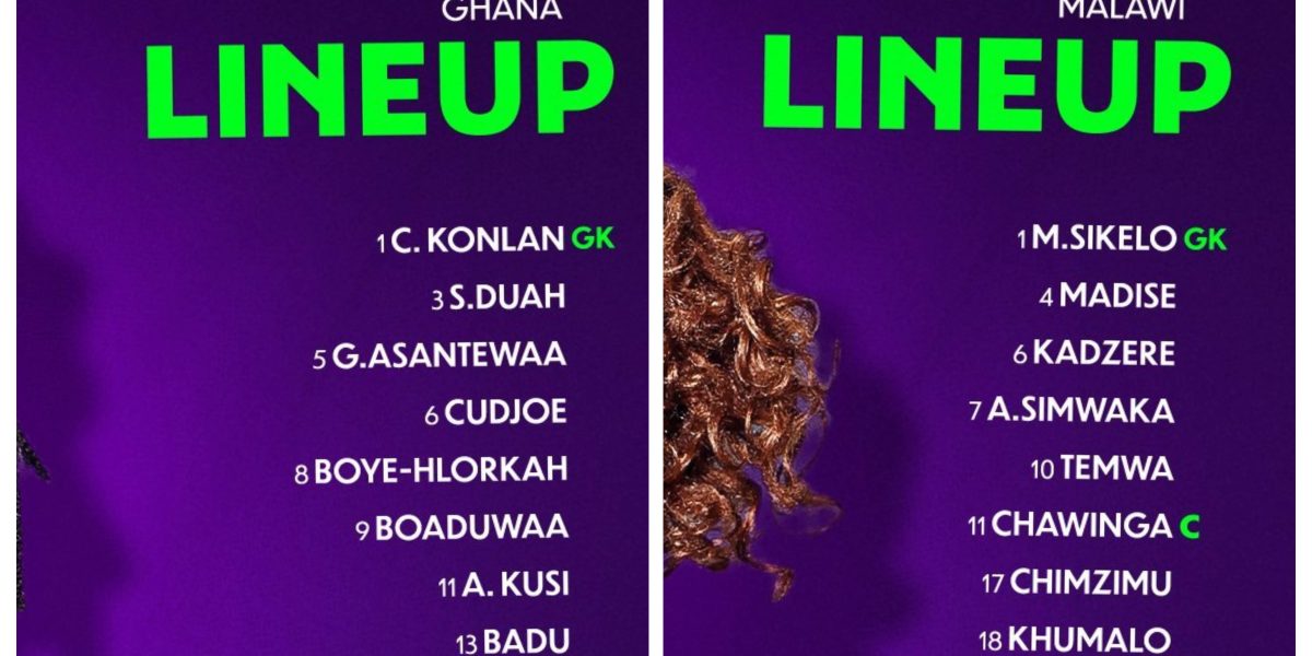 WAFCON 2026: Ghana and Malawi confirmed lineups.