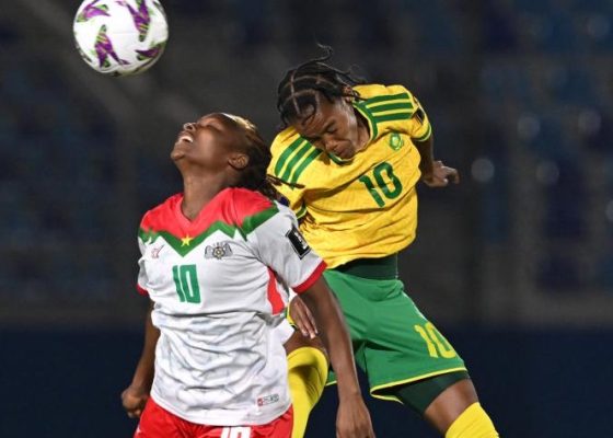 WAFCON 2026: South Africa lead Burkina Faso at halftime
