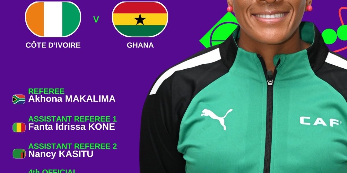 WAFCON 2026: South African Referee Akhona Makalima to Officiate Côte d’Ivoire vs Ghana Clash