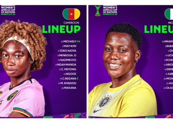 WAFCON 2026: Nigeria Vs Cameroon Confirmed Line Up