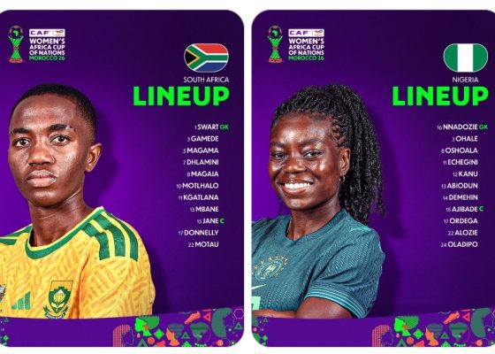 Women’s World Cup Playoff: Nigeria Vs South Africa Confirmed Line Up