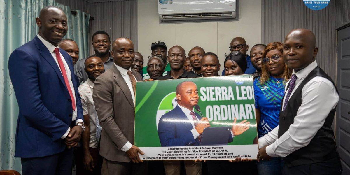 Sierra Leone staff congratulates President Babadi Kamara on histor WAFU-A election