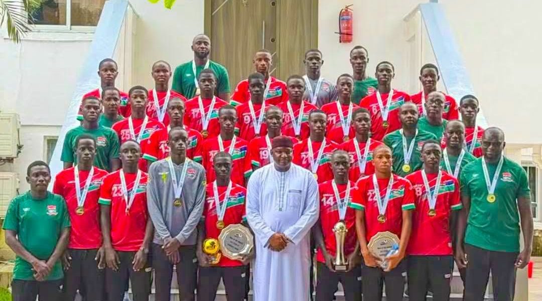 Gambia President Adama Barrow honours U-17 team for winning WAFU-A title