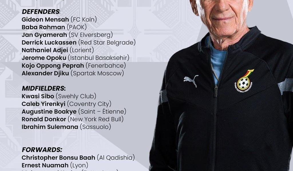 Carlos Queiroz Names Black Stars Squad for Côte d’Ivoire and Gambia AFCON Qualifiers