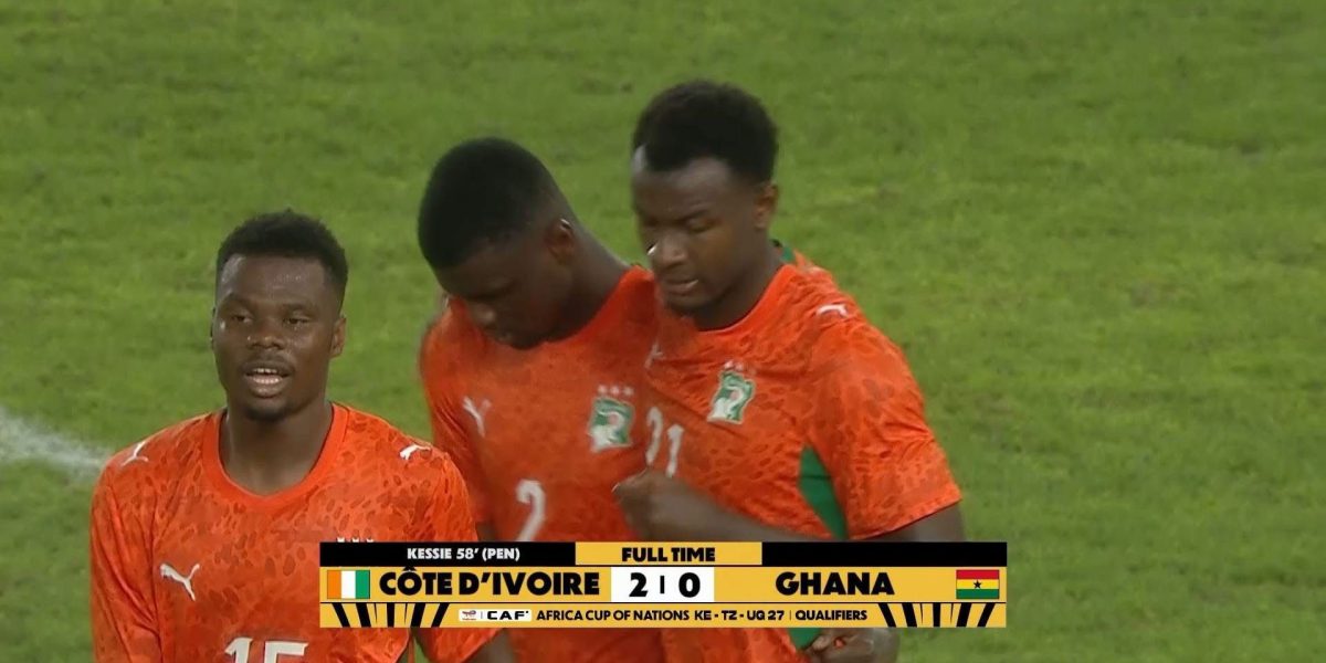 2027 AFCON Qualifier: Côte d’Ivoire Defeat Ghana 2-0 in Opener