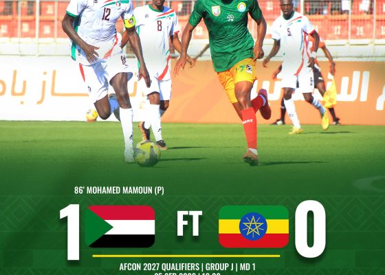 2027 AFCON QUALIFIERS: Eisa Strikes Late as Sudan Edge Ethiopia in Tense Encounter