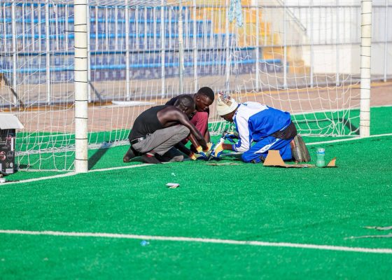 South Sudan President inspects maintanance work at Juba National Stadium