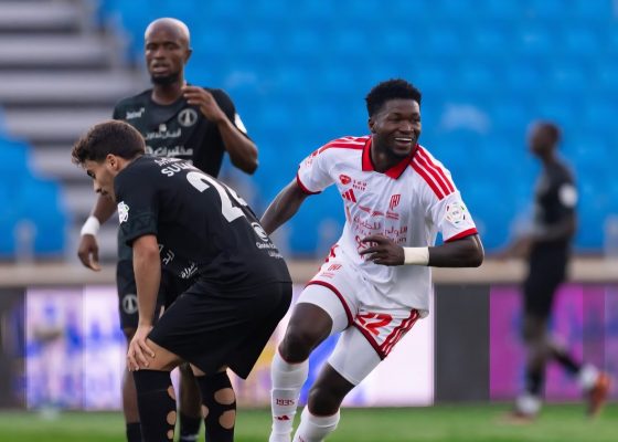 Christopher Bonsu Baah Provides Assist as Al Qadsiah Hold Pakhtakor in AFC Champions League Elite