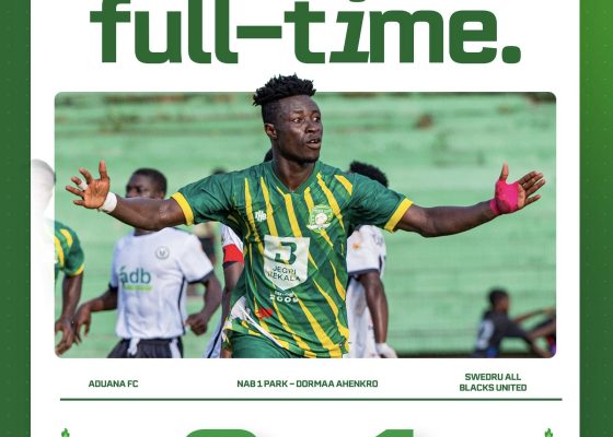 GPL: Stephen Amankona brace earns Aduana FC comeback win over Swedru All Blacks