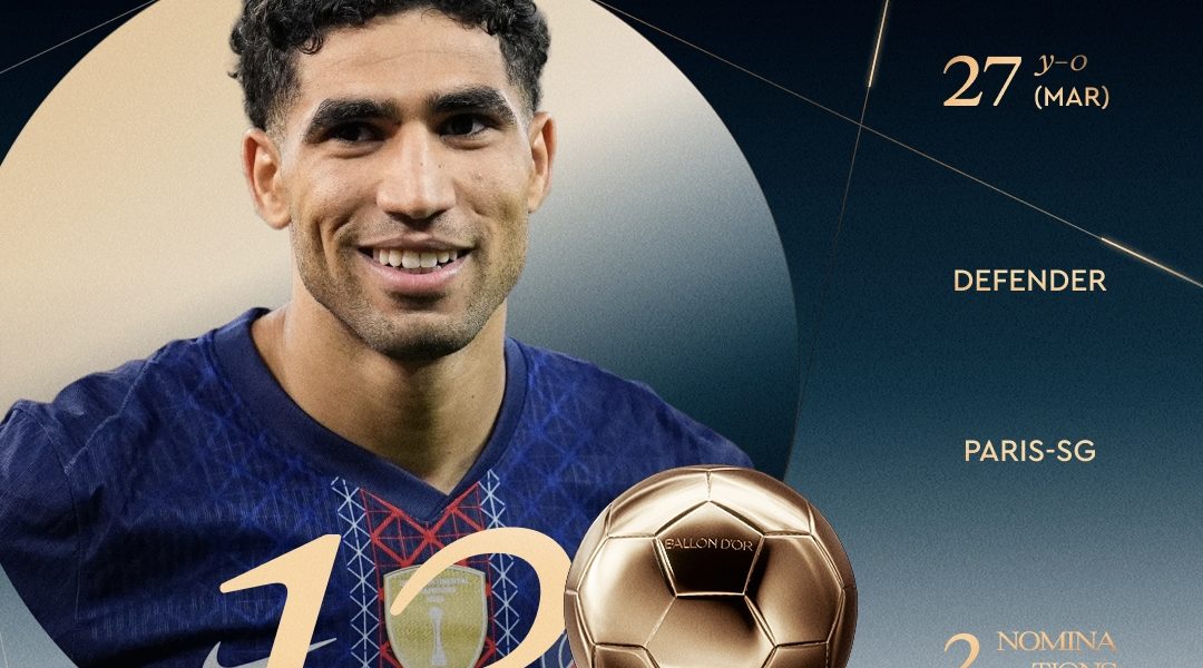 Hakimi Makes Ballon d’Or History as First African Defender to Reach Top 15 Twice