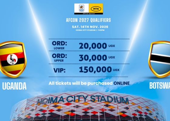 AFCON 2027 Qualifiers: Uganda vs Botswana ticket prices announced